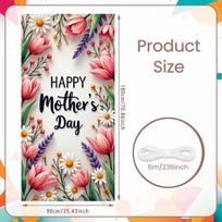 Tribute To Mother Display Tulip Pattern Mother's Day Display Happy Mother's Day Banner Soft Color Scheme For Outdoor Garden