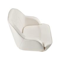 Boat Seat Low Backrest PVC Leather Captain Bucket Seat White