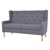 Vidaxl 2-Osobowa Sofa Tapicerowana Tkaniną, Szara