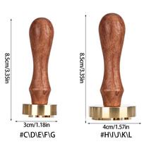 Retro Carved Metal Ice Stamper Wood Handle Ice Embossing Tool For Ice Desserts Chocolate Cocktails Party Supplies