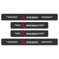 Car Door Sill Carbon Fiber Sticker Threshold Side Anti Scratch Tape Waterproof For Mitsubishi Motors Metal Label Sticker Label