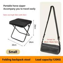 Outdoor Small Folding Backpack Stool Sturdy Crossbody Sports Folding Chair Handbag style Strong Load-bearing Pencil Case Stool