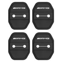 4Pcs Car Silicone Door Lock Protector Cover Buckle Cap Auto Accessories For Mercedes Benz AMG W204 W205 W203 W211 W212 W213 W201