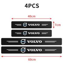 4PCS Carbon Fiber Car Sticker Auto Door Threshold Waterproof stickers For Volvo RDESIGN XC60 XC90 S60 S80 S60L V40 V60 AWD V90
