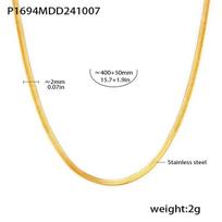 Qiong Yao 18K Gold-Plated Pig Nose Tassel Necklace - European Style, Colorfast Stainless Steel