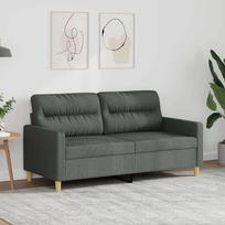 Vidaxl Sofa 2-Osobowa, Ciemnoszara, 140 Cm, Tapicerowana Tkaniną