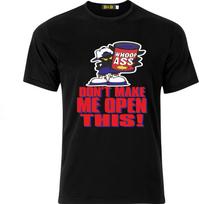 Dont make me open this can of WHOOP ASS funny Full Colour D.T.F Cotton T Shirt Mens Womens Tees Top 2XL