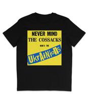 Never Mind The Cossacks - Square - Black - Organic T-Shirt Mens Womens Tees Top - Ukraine - Punk S
