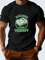 Playing Mahjong Helps Me Relax.Spring And Summer Unisex's Short-Sleeved Printed T-Shirt S