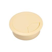 60/80mm Desk Table Plastic Cable Hole Cover PC Computer Desk Round Wire Tidy Grommet Cable Organizer 60mm smėlis