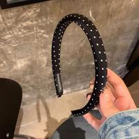 Classic Polka Dot Headband Wide-Edge Sponge Girls Hair Bands Black White Hair Accessories Elegant Hairband