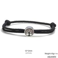 Dreamtimes World Tree of Life Bracelet Stainless Steel Bracelet  for Women Men Hand Made Rope Chain Adjustable Rope Jewelry Gift