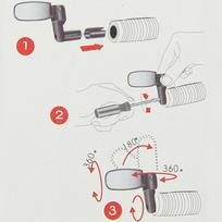 Bicycle Rearview Mirror Safe Bike Mirror Wide View Mini Bike Rearview Mirror Cycling Rear View Mirror for MTB Road Bike China Mainland
