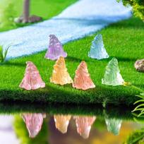 10 vnt. Mini dervos nykštukų statulėlės Ornamentai Atsitiktinės spalvos Mielos fėjų figūrėlės miniatiūriniam sodui