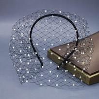 Crystal Wedding Fascinator Birdcage Veil Bridal Face Veils Women Hair Hoop Hair Accessories