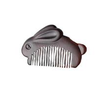 Scalp Massage Wood Comb Rabbit Wooden Comb Portable Sandalwood Comb  Girl Black Rabbit