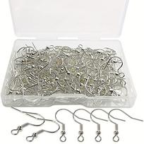 100Pcs Professional Iron Earring Hooks Gold Silver Earwire Jewelry Parts Hypoallergenic DIY Earring Accessories DIY
