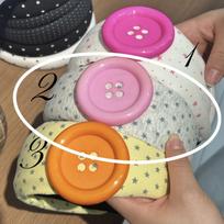 High Quality Large Button Button Hairband Vintage Style Sweet Style Star Hairband Y2K Polyester Polka Dot Headband