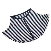 New Zippered Fake Collar Thin Sun Protection Neck Collar Striped Scarf