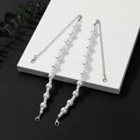 1Pair Unique Pearl Underwear Straps Adjustable Removable Shoulder Belts Replacement Shoulder Straps for Women Girls One Size