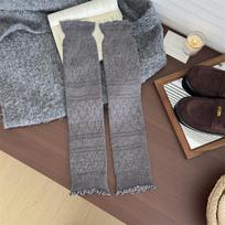 New Snowflake Leg Warmers Knitted Solid Color Lolita Long Socks Keep Warm Lace Mid-Calf Sock Winter 35-39