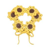 Turban Flowers Hairband Colorful Scarf Pastoral Style Headscarf French Style Bandana Knitted Hair Band Clothing Accessories
