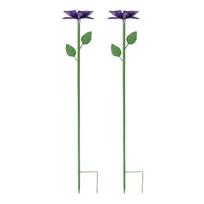 2Pcs Rust-Resistant Bird Bath Stand Iron Art Butterfly Water Bath Creative Bird Feeding Cup  Farm