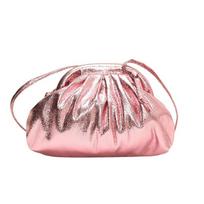 Leather Women Dinner Bag Crossbody Bag Cloud Bag Portable Pleated Shell Bag  Ladies