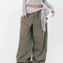New Long Flowy Fringe Tassel Fabric Scarf Harajuku Solid Color Dance Accessories Y2K Streetwear Butt Curtain One Size