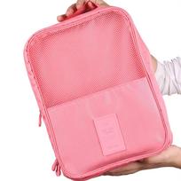 Large Capacity Portable Travel 3 Pairs Shoes Bag Underwear Clothes Bags Organizer Storage Bag Multifunction Travel Accessories pink