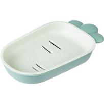 1pc Soap Box Cute Carrot Shape Drain Soap Holder Box Bathroom Shower Soap Holder Dish Storage Plate Tray Bathroom Supplies Green