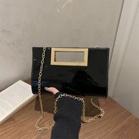 Square Women Evening Clutch Bag Elegant Chain Shoulder Bag Gift PU Leather Crossbody Bags  Wedding