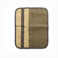 Khaki Camping Organizer Bag Canvas Tableware Roll Bag Kitchen Helper Cookware Pouch  Camp Kitcheng