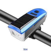 Solar-Powered USB Rechargeable Bike Light with Horn for Night Riding