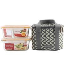 LOCK&LOCK Heat-Resistant Glass Bento Box Set