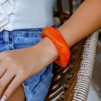 IngeSight.Z Trendy Colorful Acrylic Resin Irregular Bangle Bracelet for Women Boho Charm Transparent Wide Bracelet Christmas
