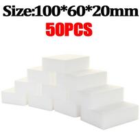 50Pcs White Magic Sponge Multi-functional Melamine Sponge CleaningEraser for Car Detailing Cleaning Tool Kitchen Bathroom Office