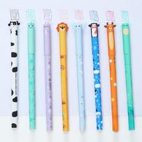 8Pcs Cute 3D Animal Erasable Gel Pen 0.7mm Fine Tip Colorful Ballpoint Pen For School Office Supplies Stationery