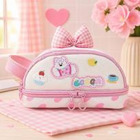 Cute Pencil Case Double-layer Stationery Storage Bag INS Style Stationery Organizer  Gifts