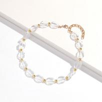 Transparent Faceted Acrylic Geometric Beads Choker Necklace for Women New Trendy Statement Clavicle Chain Fashion Jewelry Gift