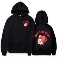Doner Kebab Eat The Rich Hoodie Unisex Basic Unisex AutumnWinter Pullovers Harajuku Couple Printed Sweatshirts Streetwear Hoodies 2XL black