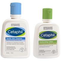 Cetaphil Gentle Skin Cleanser, 125 Ml & Moisturising Lotion 100 Ml blue