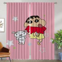 Crayon Elegant Room Curtains 2 Pieces Home Interior Curtains for Camera Window Curtain Halloween Decoration Tulle for Bedroom W50xH70cmx2pcs-CL
