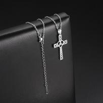 Nerūdijančio plieno keltiškas kryžius karoliai moterims vyrams krikščioniškas Jėzaus amuletis Choker grandinėlė karoliai papuošalai draugo dovana