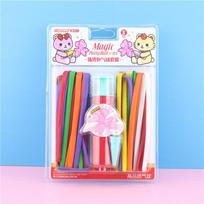 1Set of Light Color Long Balloon Thickened Pump Children's Birthday Party Decoration Wedding Arrangement Colorful Magic Balloon