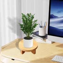 Wood Plant Container Stand Flowerpot Rack Multi -purpose Small Pot Desktop Holder for Diameter 11.4cm