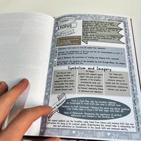 Biblijos knygų santraukų vadovas Religinis, tikėjimu pagrįstas sąsiuvinis su kasdienėmis Šventojo Rašto pastabomis ir maldos apmąstymais, Vyrams ir moterims Ideali dovana ruda