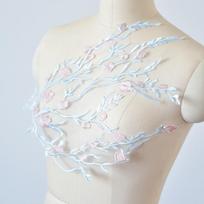 Multi-Color Embroidery Lace Lace Handmade Diy Material Wedding Dress Clothing Design Patch Decal Accessories Picture color, price of one flower.