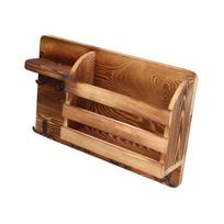 Wall Mounted Shelf Multipurpose Creative Vintage Wood Storage Holder for Living Room Study