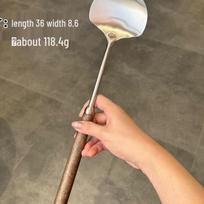 Walnut Wood Handle 304 Stainless Steel Mushroom Spatula